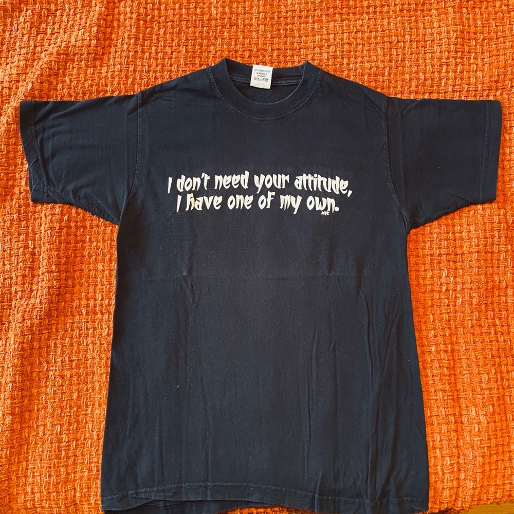 Halloweekend** 🎃 Faded Black Attitude T-Shirt